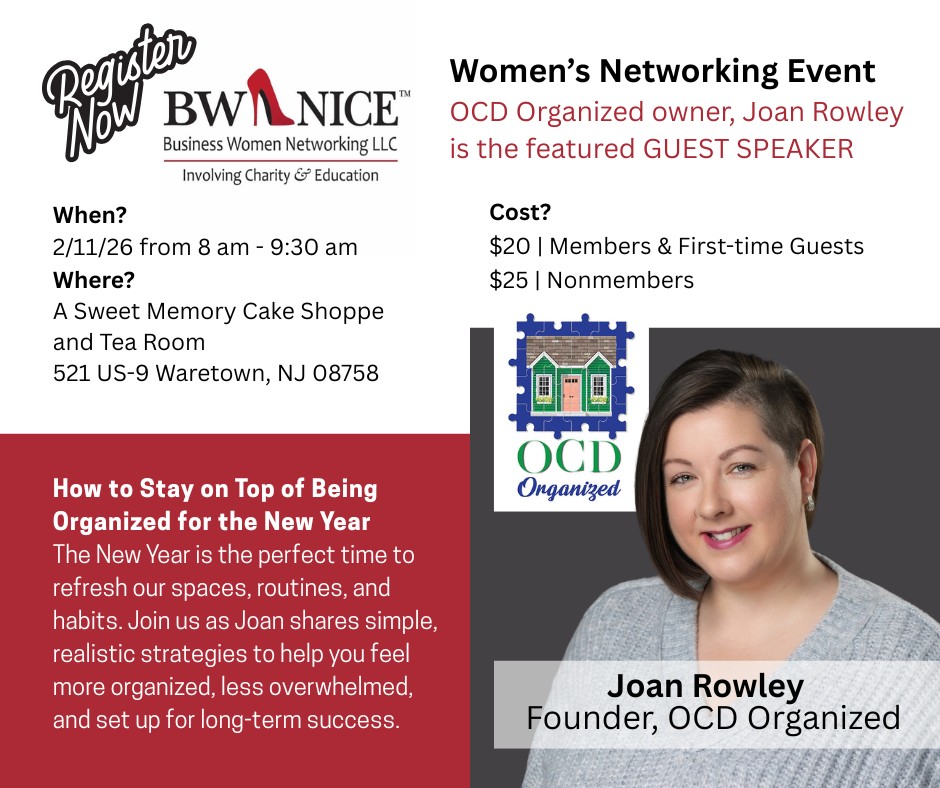 Practical Organizing for 2026: Joan Rowley at BW NICE Waretown on Feb 11