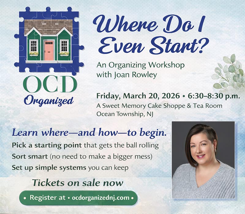 home organizing workshop seminar in ocean county new jersey