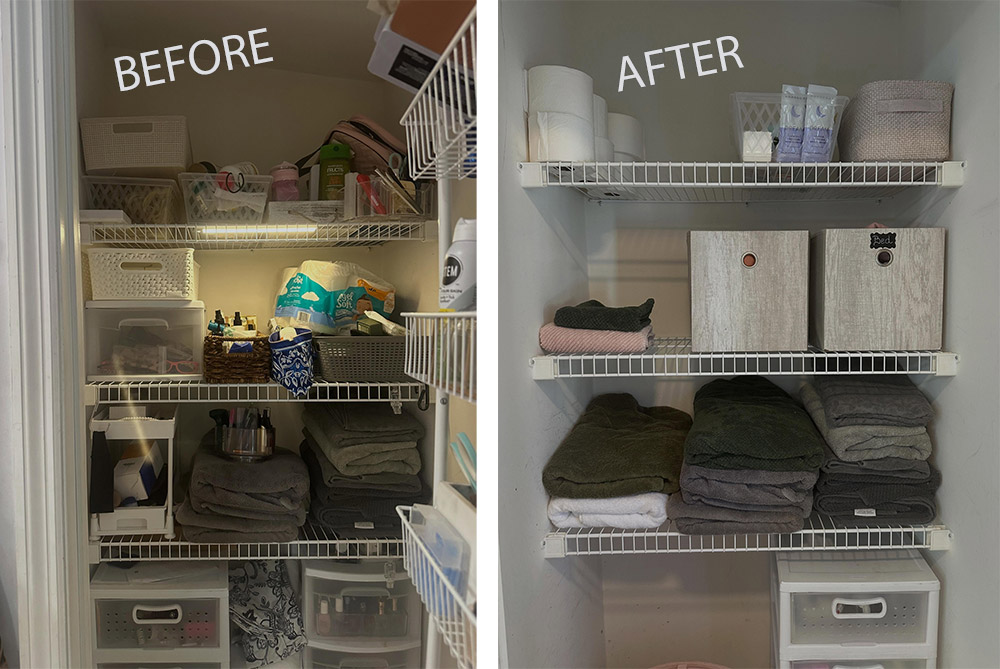 organize bathroom closets in toms river, new jersey