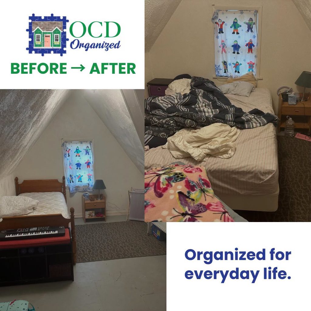 bedroom organizing project in new jersey before and after picture